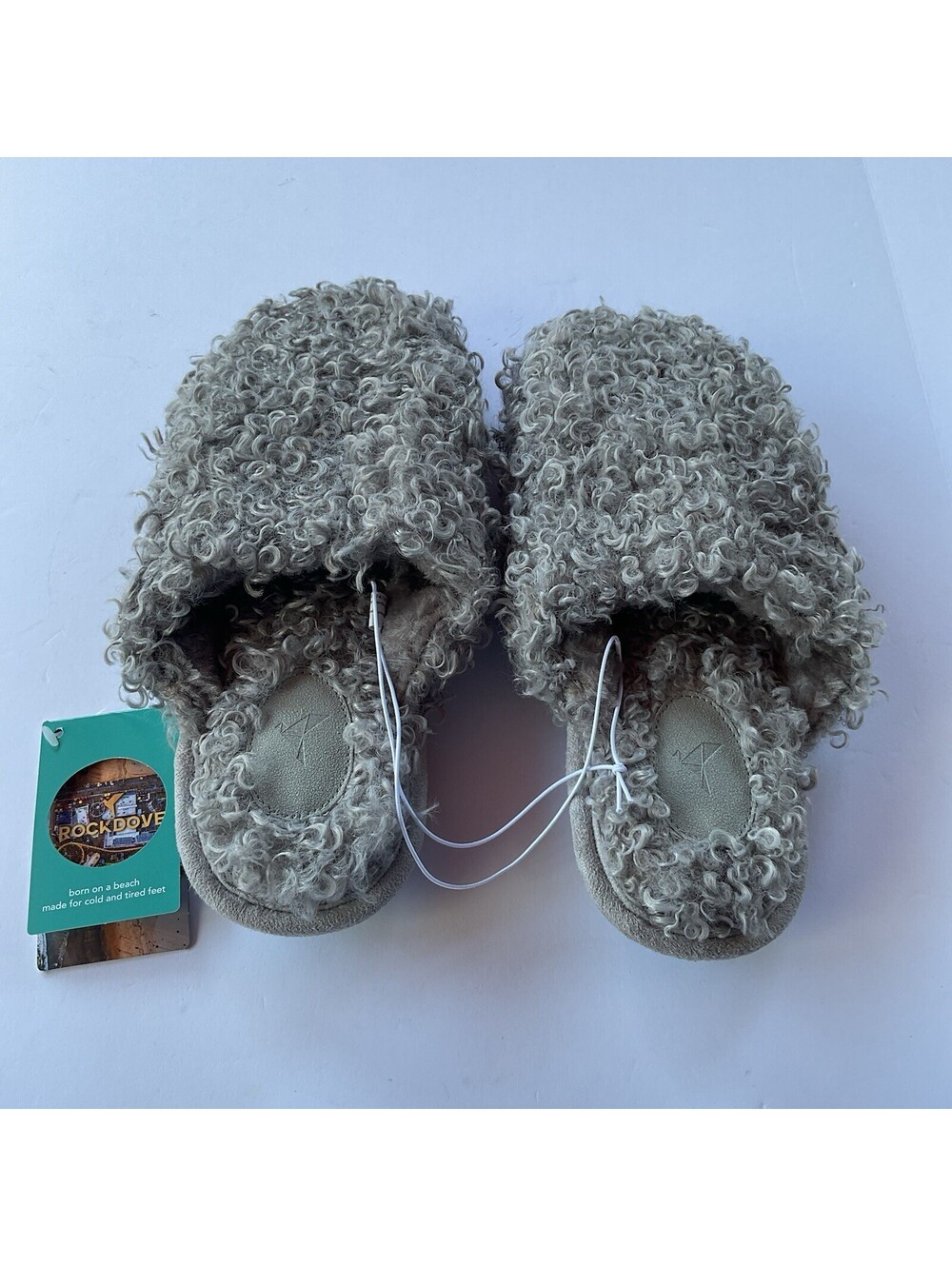 RockDove Women's Twirl Fleece Cozy Scuff Slippers Non-Slip Rubber Sz 7-8